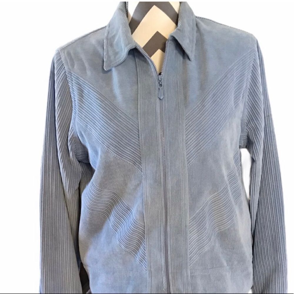 Alfred Dunner 6P Pale Blue Textured Jacket - Picture 3 of 7